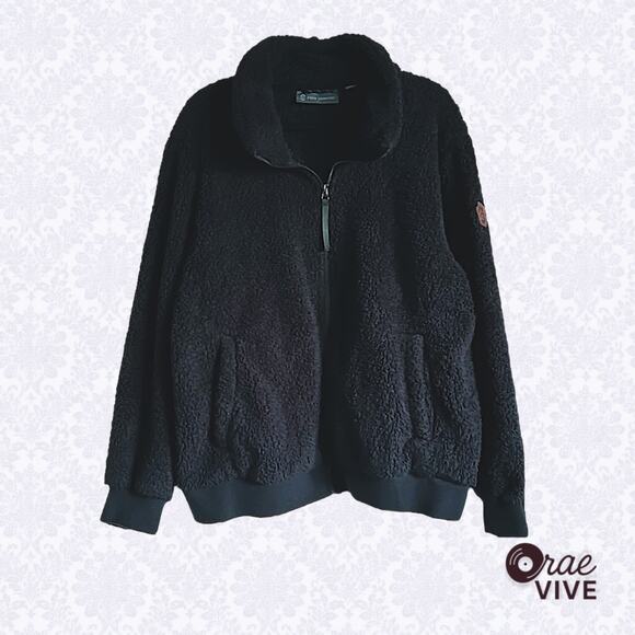 Free Country Jackets & Blazers - Free Country Women's Black Butter Pile Sherpa Full Zip Jacket XXL